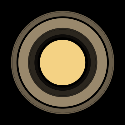 Saturn and its Rings, to scale. clipart