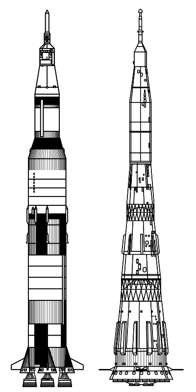 Saturn V26 N1 Comparison clipart