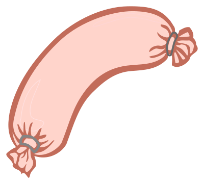 Sausage - coloured clipart