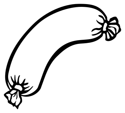 Sausage - lineart clipart