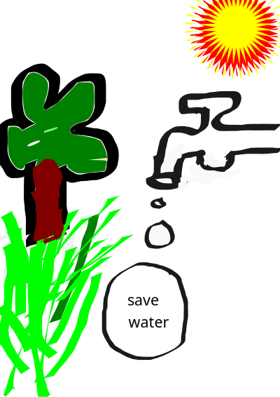 Save water clipart
