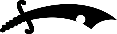 Saxon seaxe silhouette clipart