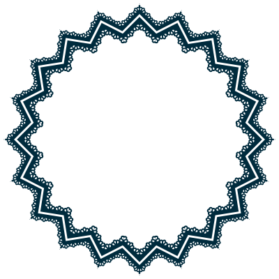 Scallop Frame Extrapolated 12 clipart