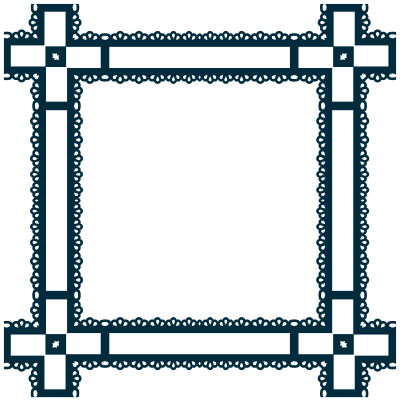 Scallop Frame Extrapolated 8 clipart