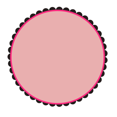 Scalloped Round Frame clipart