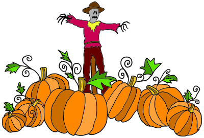 Scarecrow And Pumpkin Patch clipart