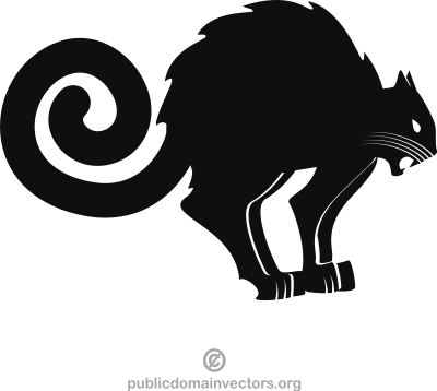 Scared cat clipart