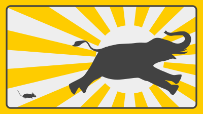 Scared Elephant clipart