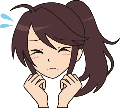Scared girl clipart