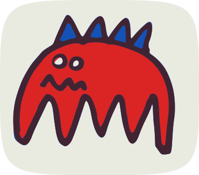 Scared monster clipart