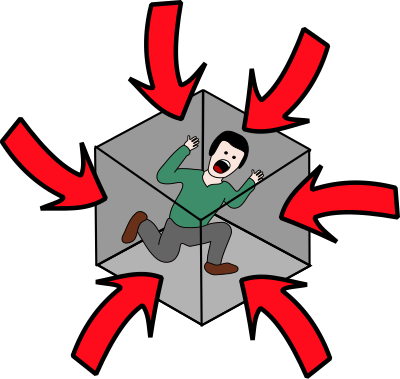Scared of Small Spaces clipart
