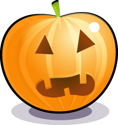 Scared pumpkin clipart
