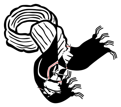 Scarf - lineart clipart