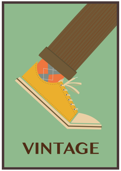 SCARPA VINTAGE SHOES clipart