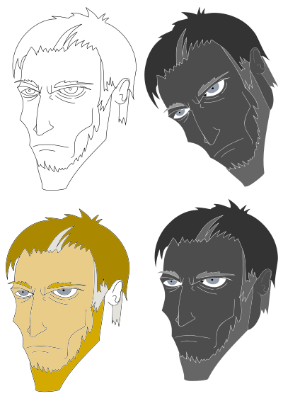 Scary face clipart