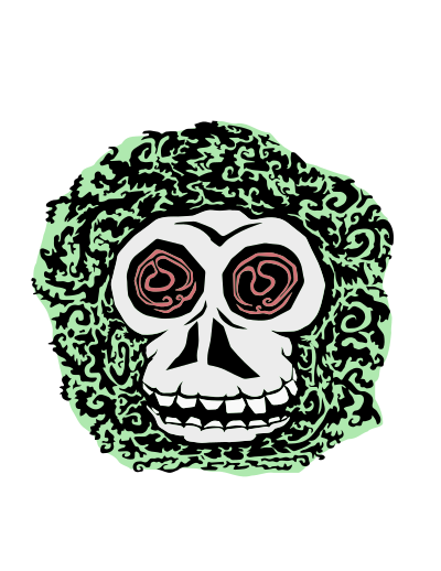 Scary Skull Face - Colour Remix clipart