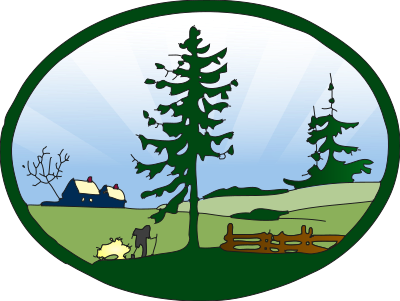 Scène country clipart