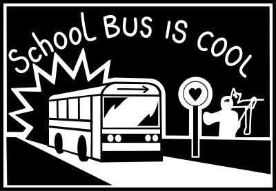 school BUS is COOL clipart