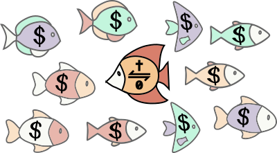 School of fish clipart