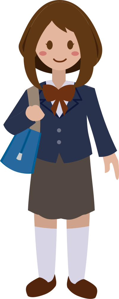 Schoolgirl (light skin skirt version) clipart