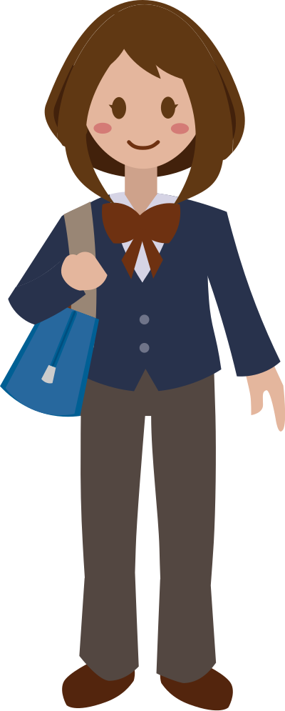 Schoolgirl (light skin trousers Version) clipart