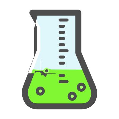 Science Beaker - Green clipart