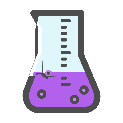 Science Beaker - Purple clipart