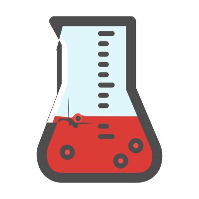 Science Beaker - Red clipart