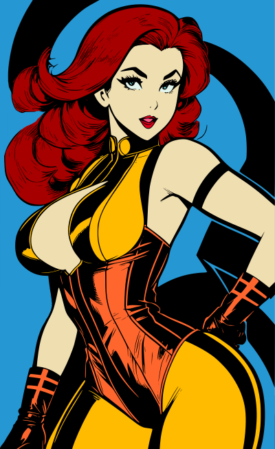 Science fiction pin-up – Colour Remix clipart