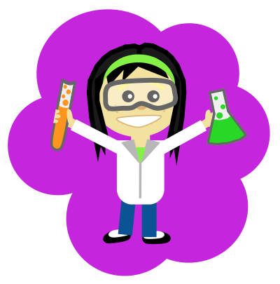 Science Girl - With Black Hair clipart