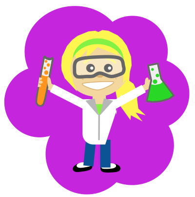 Science Girl with Ponytail clipart