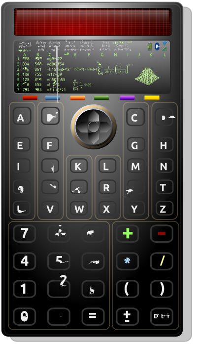 Scientific Solar Calculator 2 clipart