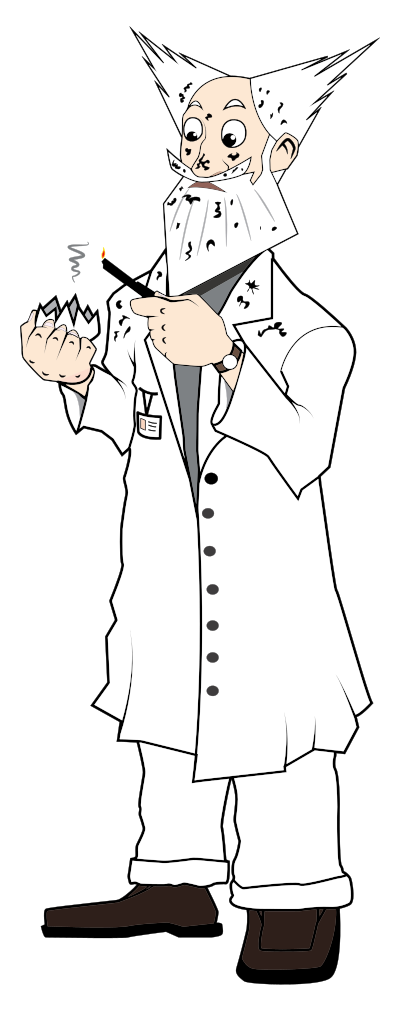Scientist Explosion clipart
