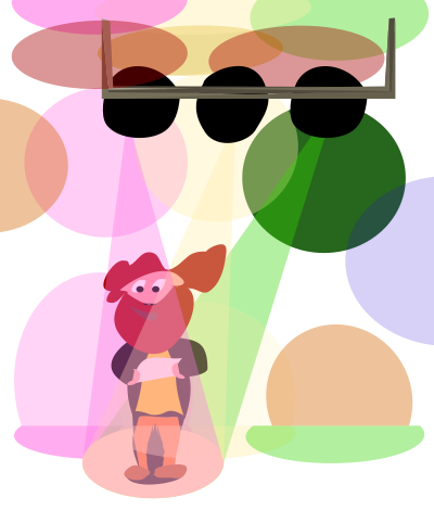 Scientist in the disco clipart