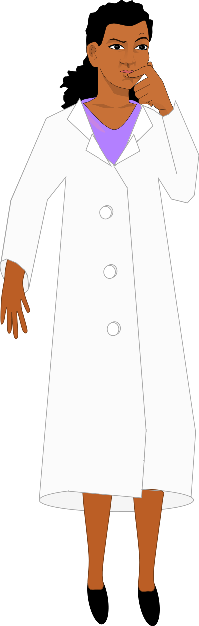 Scientist thinking clipart