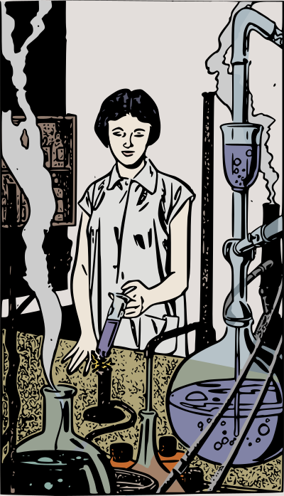 Scientist Woman - Colour Remix clipart