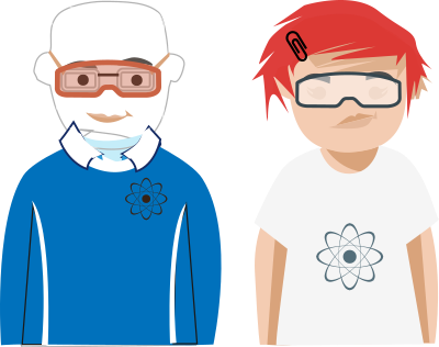 Scientists character set clipart