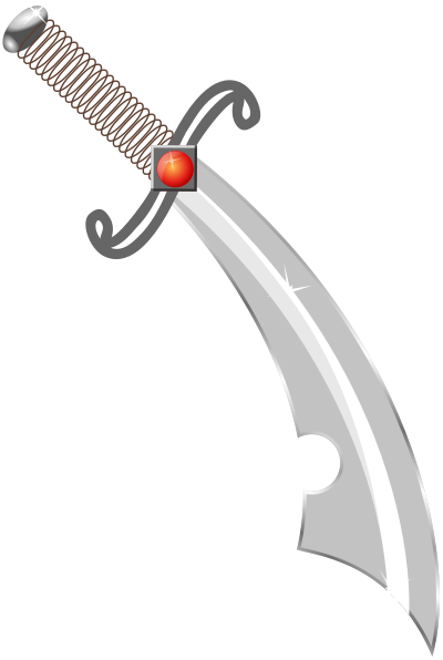 Scimitar redone clipart