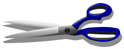 Scissors blue clipart