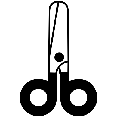 Scissors closed icon clipart