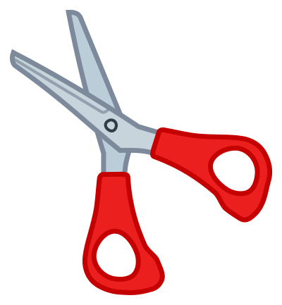 Scissors - coloured clipart
