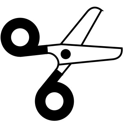Scissors half-open icon clipart