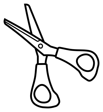 Scissors-lineart clipart