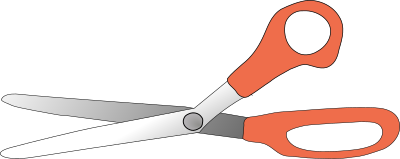 Scissors open clipart