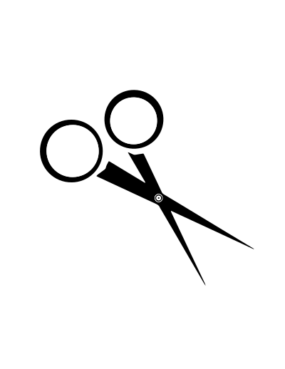 Scissors silhouette clipart