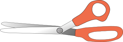 Scissors slightly open clipart