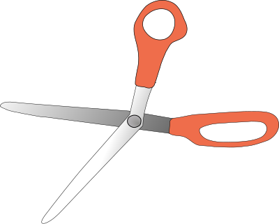 Scissors wide open clipart
