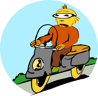 Scooter driver clipart