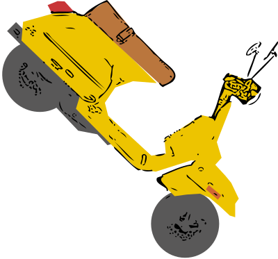 Scooter Standing clipart