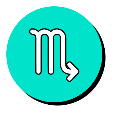 Scorpio symbol 3 clipart
